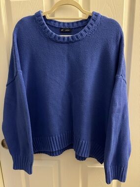 GAP Royal Blue Crewneck Cotton Sweater